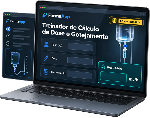 Treinador de cálculo de dose e gotejamento